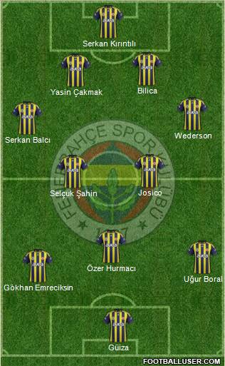 Fenerbahçe SK Formation 2012