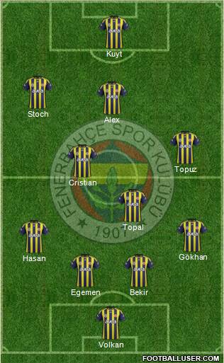 Fenerbahçe SK Formation 2012