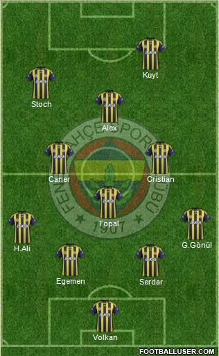Fenerbahçe SK Formation 2012