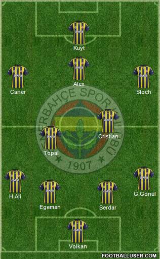 Fenerbahçe SK Formation 2012