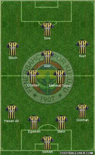 Fenerbahçe SK Formation 2012