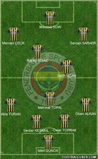 Fenerbahçe SK Formation 2012