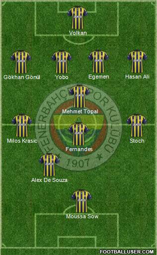Fenerbahçe SK Formation 2012