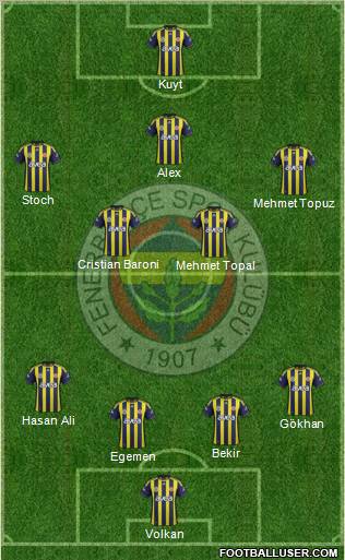 Fenerbahçe SK Formation 2012