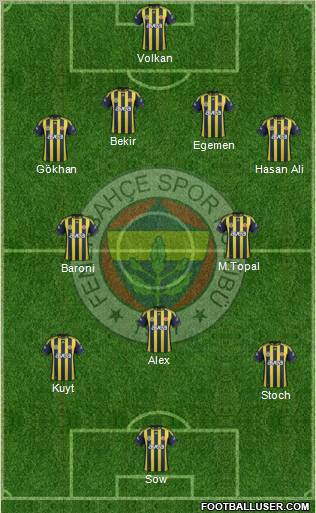 Fenerbahçe SK Formation 2012