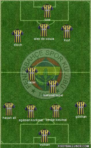 Fenerbahçe SK Formation 2012