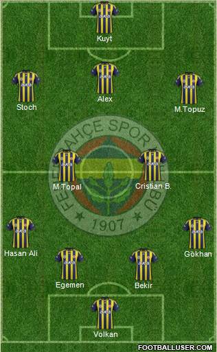 Fenerbahçe SK Formation 2012