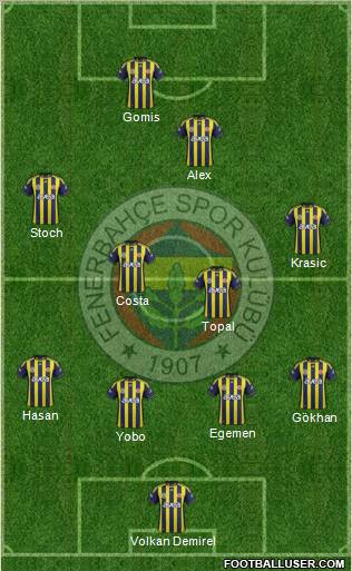 Fenerbahçe SK Formation 2012