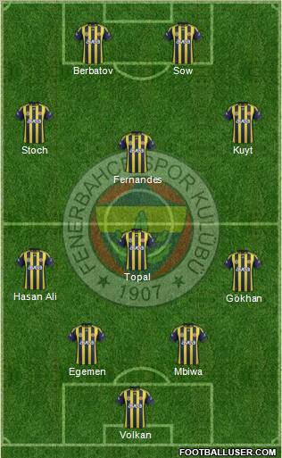 Fenerbahçe SK Formation 2012