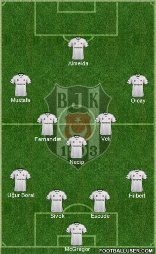 Besiktas JK Formation 2012