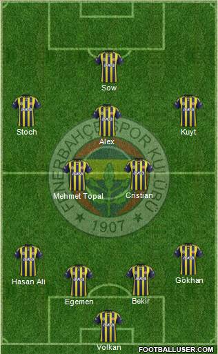 Fenerbahçe SK Formation 2012