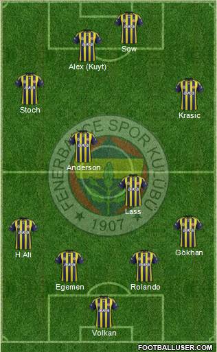 Fenerbahçe SK Formation 2012