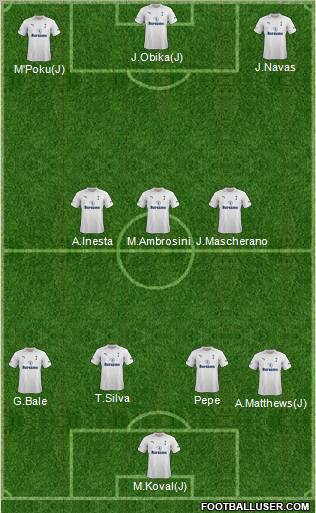 Tottenham Hotspur Formation 2012