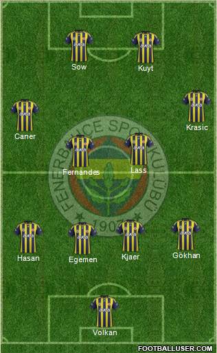 Fenerbahçe SK Formation 2012