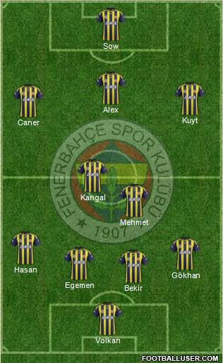 Fenerbahçe SK Formation 2012