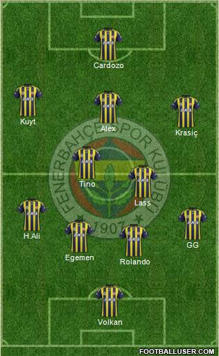 Fenerbahçe SK Formation 2012