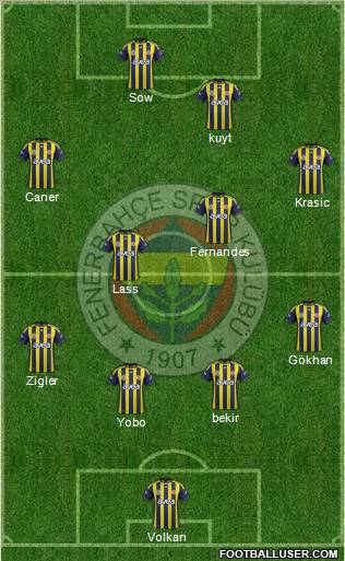Fenerbahçe SK Formation 2012