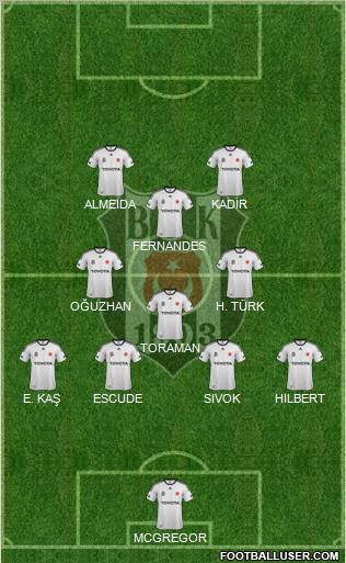 Besiktas JK Formation 2012