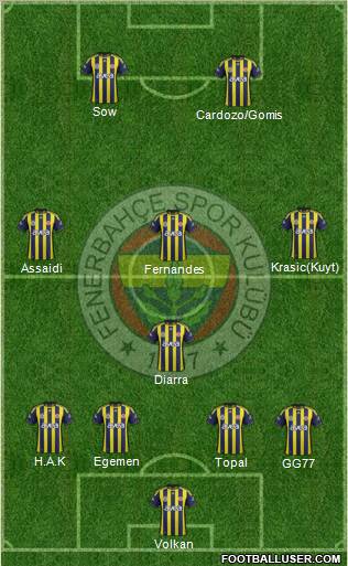 Fenerbahçe SK Formation 2012