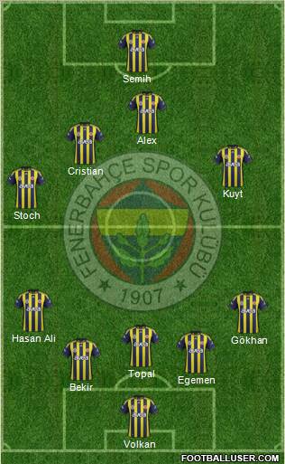 Fenerbahçe SK Formation 2012