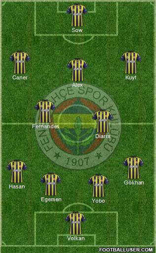 Fenerbahçe SK Formation 2012
