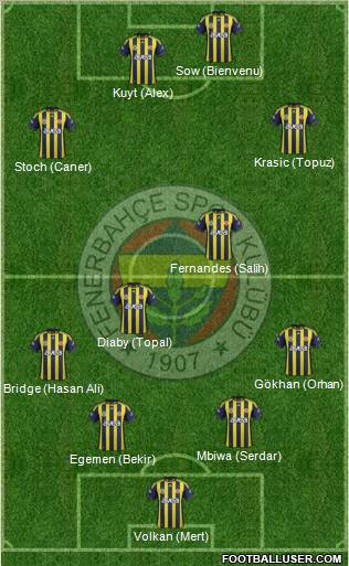 Fenerbahçe SK Formation 2012