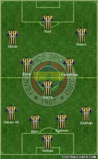 Fenerbahçe SK Formation 2012