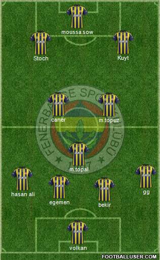 Fenerbahçe SK Formation 2012