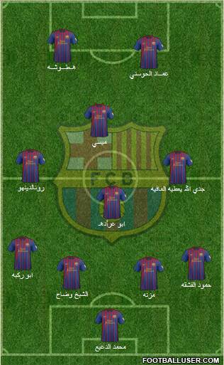 F.C. Barcelona Formation 2012
