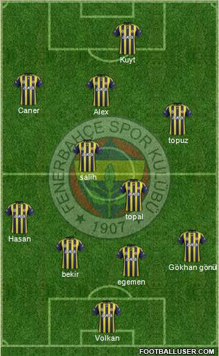 Fenerbahçe SK Formation 2012