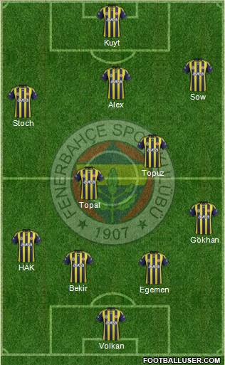 Fenerbahçe SK Formation 2012