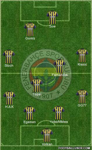 Fenerbahçe SK Formation 2012
