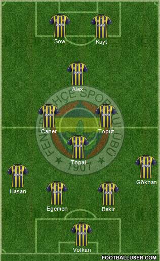Fenerbahçe SK Formation 2012