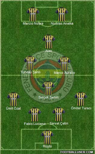Fenerbahçe SK Formation 2012