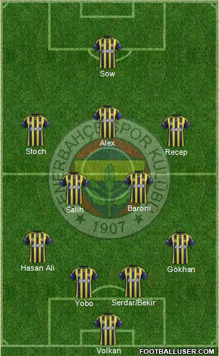Fenerbahçe SK Formation 2012