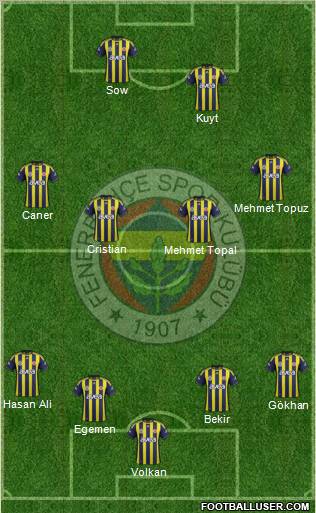 Fenerbahçe SK Formation 2012
