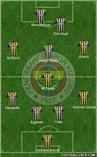 Fenerbahçe SK Formation 2012
