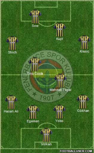 Fenerbahçe SK Formation 2012