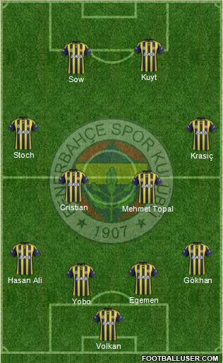 Fenerbahçe SK Formation 2012