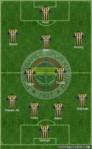Fenerbahçe SK Formation 2012