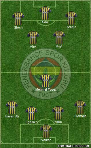 Fenerbahçe SK Formation 2012