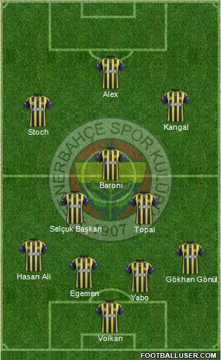 Fenerbahçe SK Formation 2012