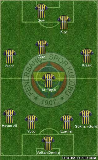 Fenerbahçe SK Formation 2012