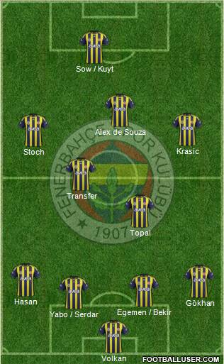 Fenerbahçe SK Formation 2012