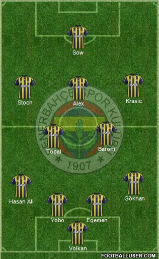 Fenerbahçe SK Formation 2012