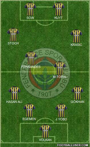 Fenerbahçe SK Formation 2012