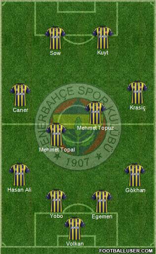 Fenerbahçe SK Formation 2012
