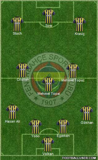 Fenerbahçe SK Formation 2012