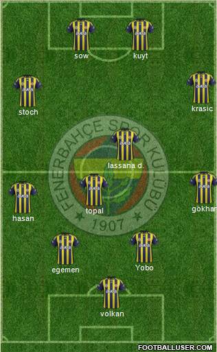 Fenerbahçe SK Formation 2012