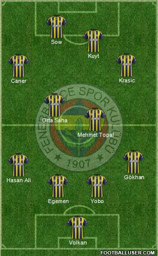 Fenerbahçe SK Formation 2012